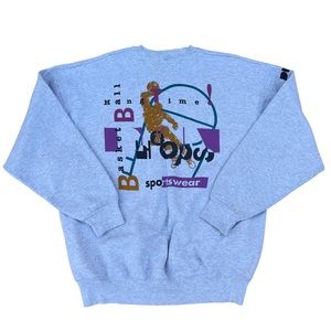Vintage 90s Deca Sportswear Basketball Hang Time Sweatshirt FTOL Size XXL NBA